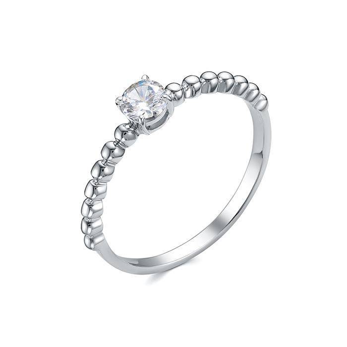 Кольцо помолвочное Zlato,  серебро 925 проба, вставка фианит