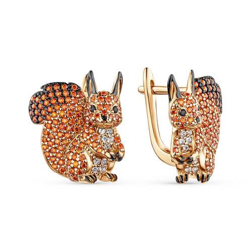 Серьги детские DEWI,  серебро 925 проба, вставка фианит (DEWI, Россия)