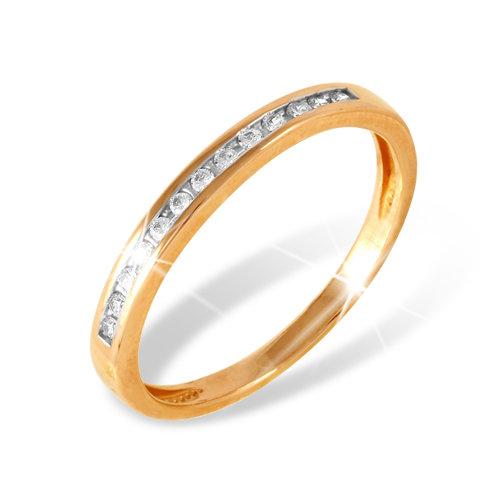 Кольцо дорожка 7 Карат, красное золото 585 проба, вставка фианит (7 Карат, Беларусь)