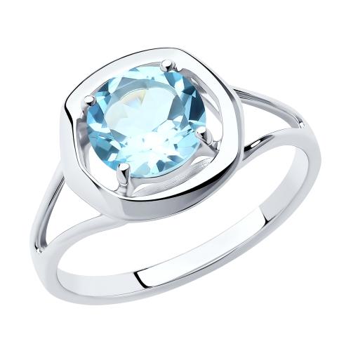 Кольцо декоративное Diamant,  серебро 925 проба, вставка топаз