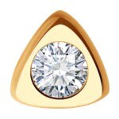 Подвеска шарм Diamant, красное золото 585 проба, вставка фианит (Diamant, Россия)