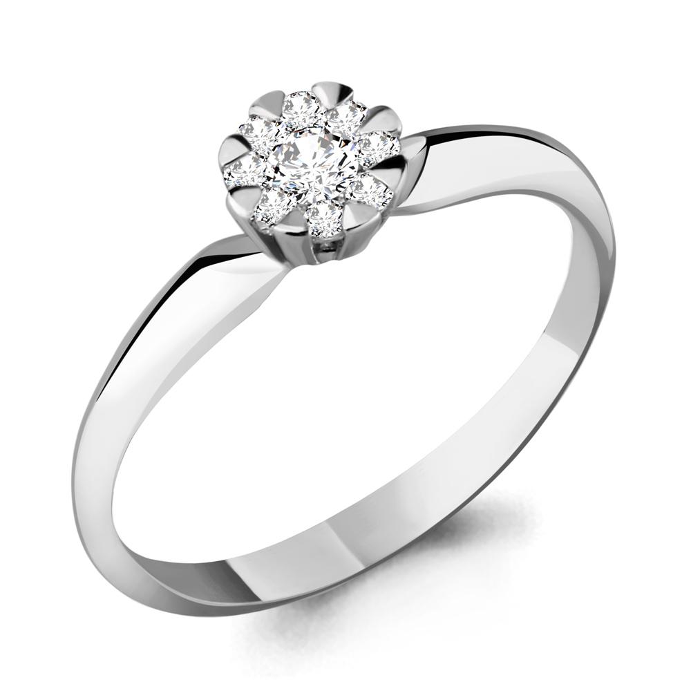 Кольцо помолвочное Aquamarine, белое золото 585 проба, вставка бриллиант (Aquamarine, Россия)