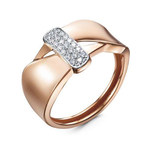 Кольцо декоративное 7 Карат, красное золото 585 проба, вставка фианит (7 Карат, Беларусь)