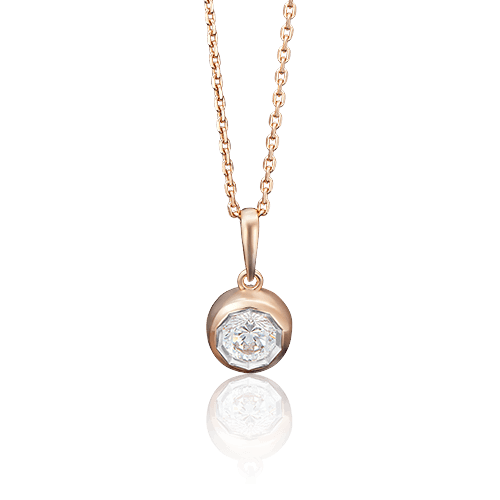 Подвеска декоративная Platina Jewellery, красное золото 585 проба, вставка фианит