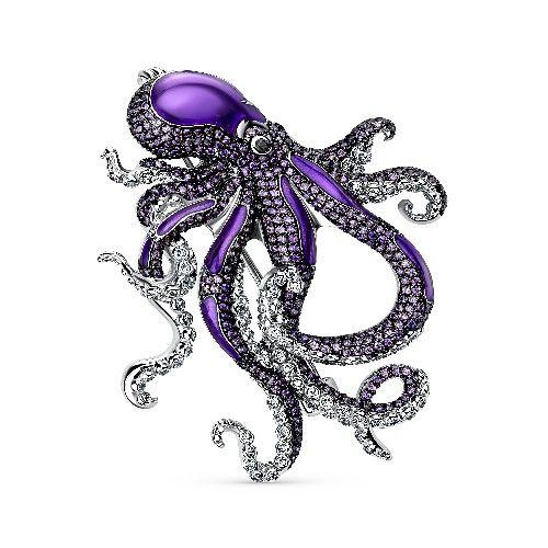 Брошь DEWI,  серебро 925 проба