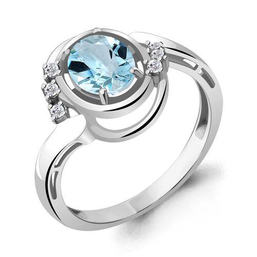 Кольцо декоративное Aquamarine,  серебро 925 проба, вставка фианит (Aquamarine, Россия)