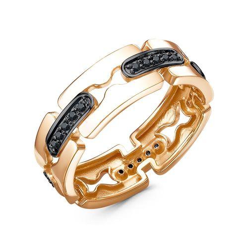 Кольцо декоративное Иллада, красное золото 585 проба, вставка фианит (Иллада, Россия)