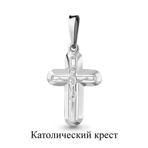 Подвеска крестик Aquamarine,  серебро 925 проба (Aquamarine, Россия)