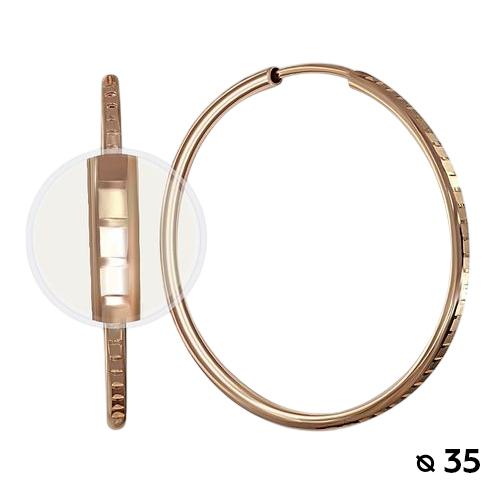 Серьги конго, красное золото 585 проба (Беларусь) — от 1454.68 руб. в сети магазинов 7 карат забронировать в магазине Серьги конго, красное золото 585 проба