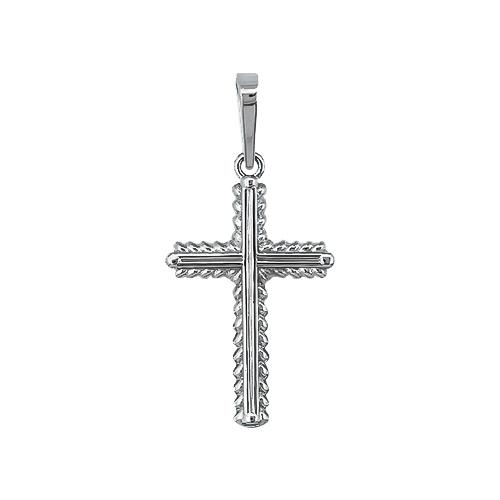 Подвеска крестик Aquamarine,  серебро 925 проба