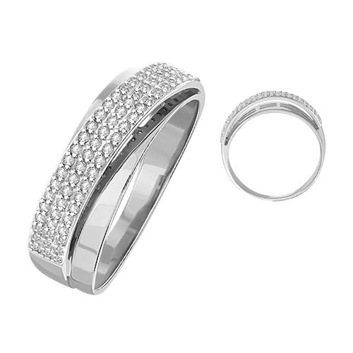 Кольцо декоративное 7 Карат, белое золото 585 проба, вставка бриллиант (7 Карат, Беларусь)