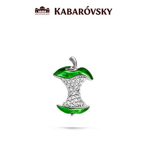 Подвеска декоративная KABAROVSKY,  серебро 925 проба, вставка фианит