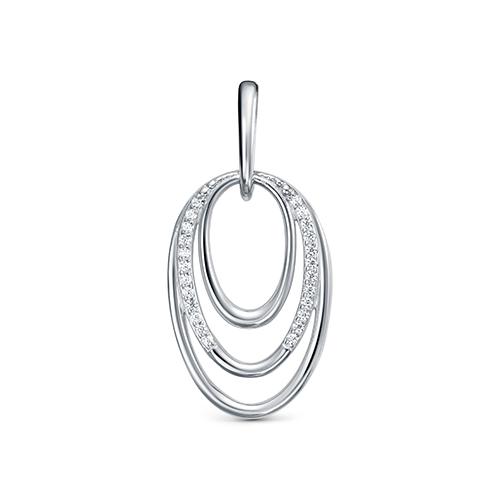 Подвеска декоративная Zlato,  серебро 925 проба, вставка фианит (Zlato, Россия)