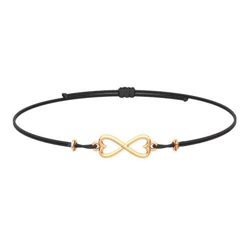 Браслет на шнурке 7 Карат, красное золото 375 проба, вставка текстиль