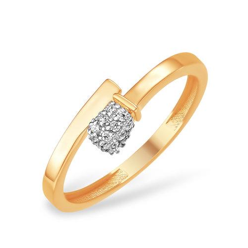 Кольцо декоративное 7 Карат, красное золото 585 проба, вставка фианит (7 Карат, Беларусь)