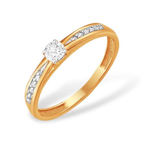 Кольцо помолвочное 7 Карат, красное золото 585 проба, вставка фианит (7 Карат, Беларусь)