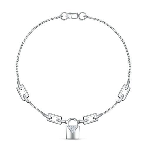 Браслет декоративный Серебро России,  серебро 925 проба, вставка фианит (Серебро России, Россия)