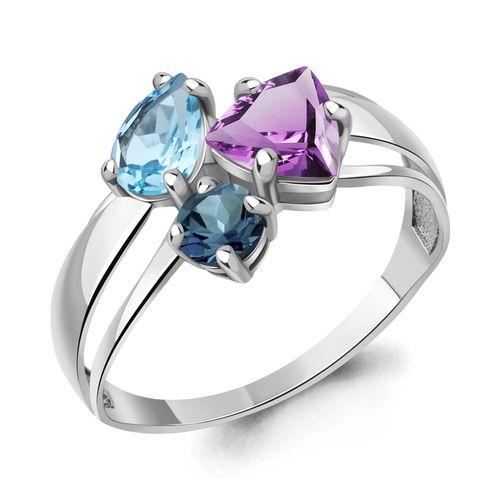 Кольцо декоративное Aquamarine,  серебро 925 проба, вставка топаз (Aquamarine, Россия)