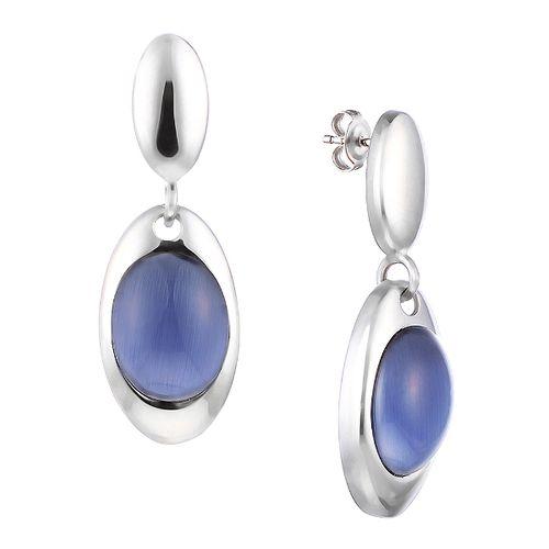 Серьги длинные Cloud7,  серебро 925 проба, вставка стекло (Cloud7, Россия)