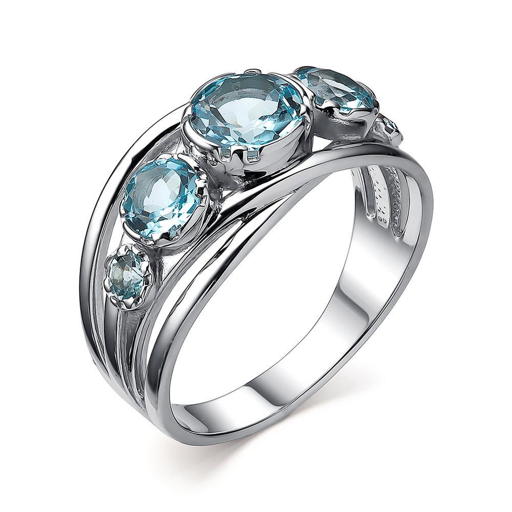 Кольцо декоративное,  серебро 925 проба, вставка топаз