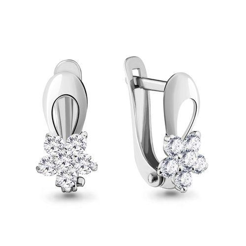 Серьги детские Aquamarine,  серебро 925 проба, вставка фианит