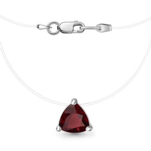 Колье Aquamarine,  серебро 925 проба, вставка леска