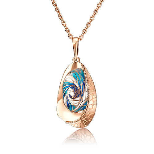 Подвеска декоративная Platina Jewellery, красное золото 585 проба, вставка эмаль (Platina Jewellery, Россия)