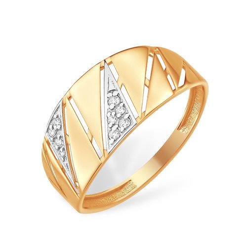 Кольцо декоративное 7 Карат, красное золото 585 проба, вставка фианит (7 Карат, Беларусь)