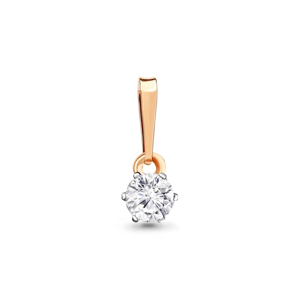 Подвеска декоративная Aquamarine, красное золото 585 проба, вставка бриллиант (Aquamarine, Россия)