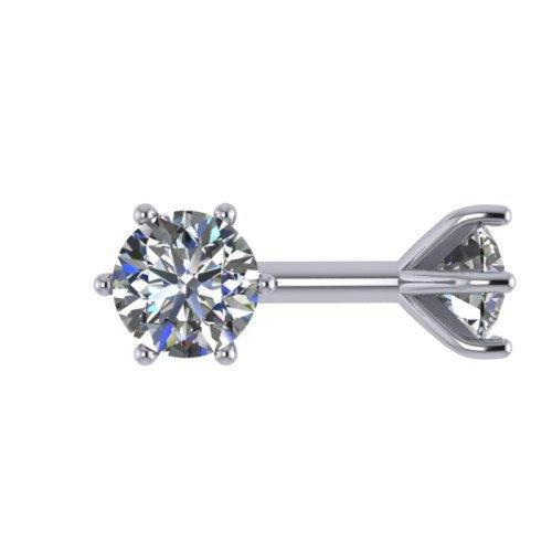 Серьги пусеты,  серебро 925 проба, вставка фианит (Россия)