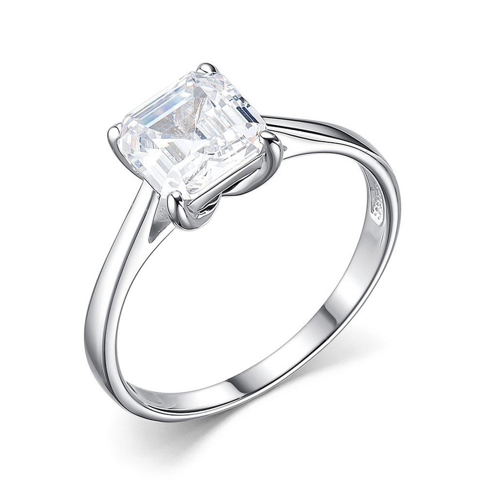 Кольцо помолвочное,  серебро 925 проба, вставка фианит (Россия)