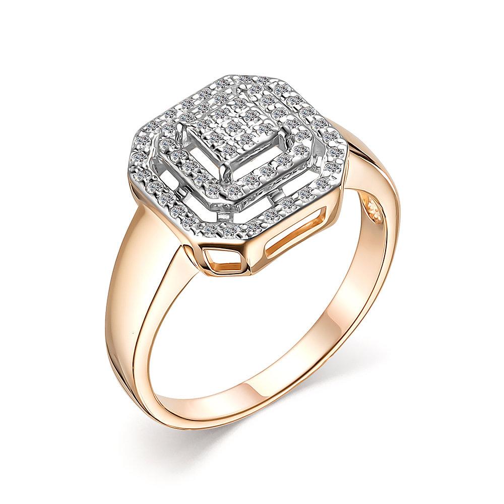 Кольцо декоративное Bellissima, красное золото 585 проба, вставка бриллиант (Bellissima, Россия)