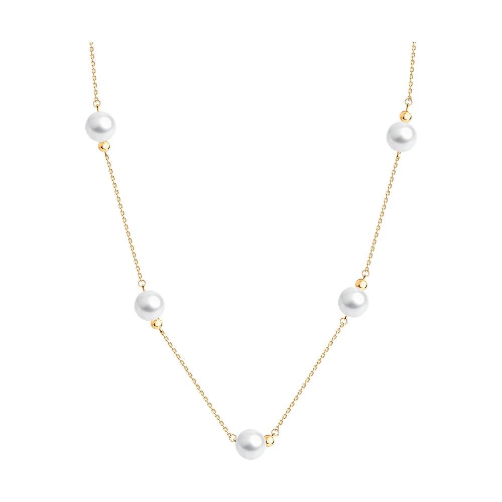 Колье, красное золото 585 проба, вставка жемчуг (Россия) — от 1770.12 руб. в сети магазинов 7 карат забронировать в магазине Колье, красное золото 585 проба, вставка жемчуг