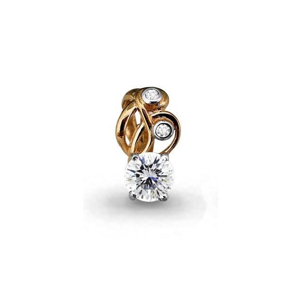 Подвеска декоративная Aquamarine,  золото 585 проба, вставка фианит (Aquamarine, Россия)