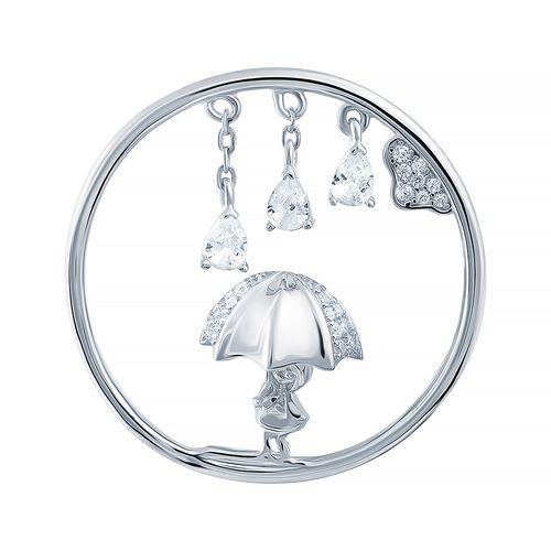 Брошь Cloud7,  серебро 925 проба