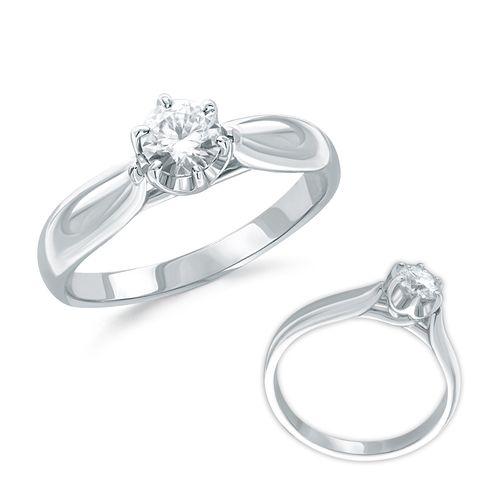 Кольцо помолвочное 7 Карат, белое золото 585 проба, вставка бриллиант (7 Карат, Беларусь)