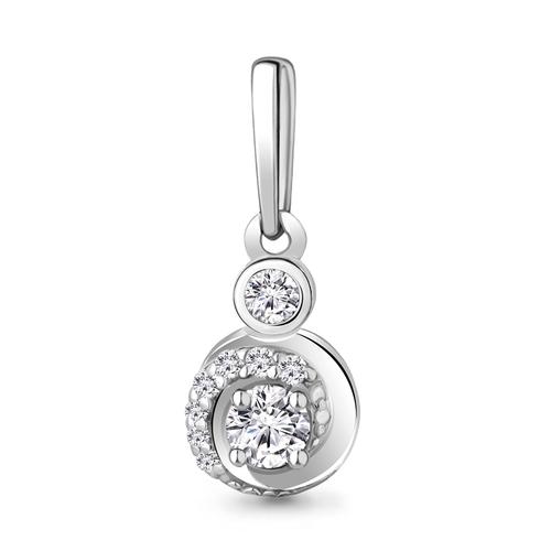 Подвеска декоративная Aquamarine, белое золото 585 проба, вставка бриллиант (Aquamarine, Россия)