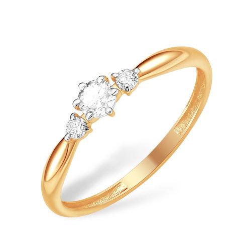 Кольцо помолвочное 7 Карат, красное золото 585 проба, вставка фианит (7 Карат, Беларусь)