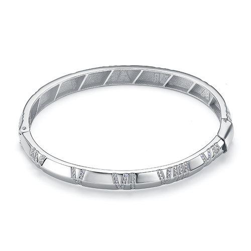 Браслет жесткий DELTA,  серебро 925 проба, вставка фианит