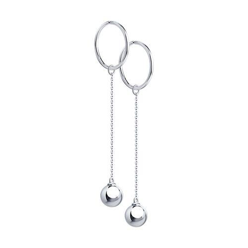Серьги Конго,  серебро 925 проба