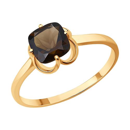 Кольцо декоративное SOKOLOV, красное золото 585 проба, вставка раухтопаз (SOKOLOV, Россия) — от 795.96 руб. в сети магазинов 7 карат забронировать в магазине Кольцо декоративное SOKOLOV, красное золото 585 проба, вставка раухтопаз