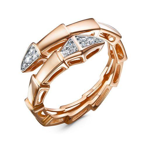 Кольцо декоративное 7 Карат, красное золото 585 проба, вставка фианит (7 Карат, Беларусь)