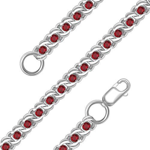 Браслет декоративный Серебро России,  серебро 925 проба, вставка фианит (Серебро России, Россия)