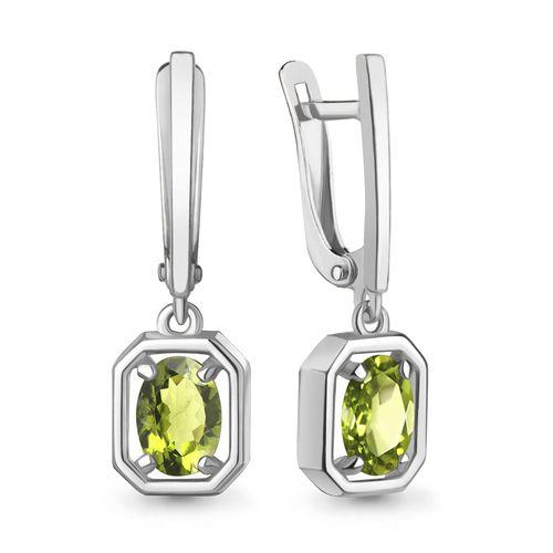 Серьги длинные Aquamarine,  серебро 925 проба