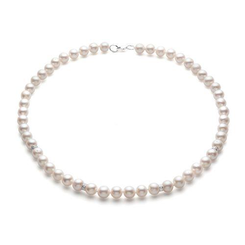 Бусы DE FLEUR,  серебро 925 проба, вставка жемчуг