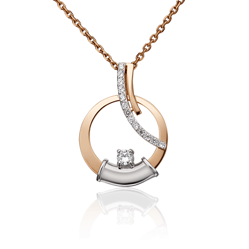 Подвеска декоративная Platina Jewellery, красное золото 585 проба, вставка фианит