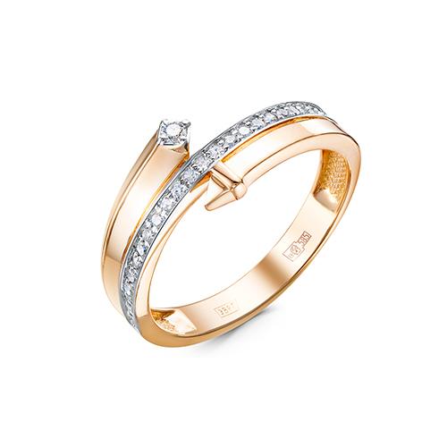 Кольцо декоративное RoseGrace, красное золото 585 проба, вставка бриллиант (RoseGrace, Россия)
