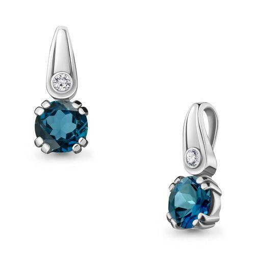 Подвеска декоративная Aquamarine,  серебро 925 проба, вставка фианит