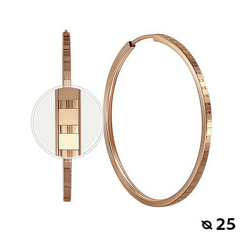 Серьги конго, красное золото 585 проба