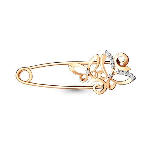 Брошь Aquamarine,  серебро 925 проба